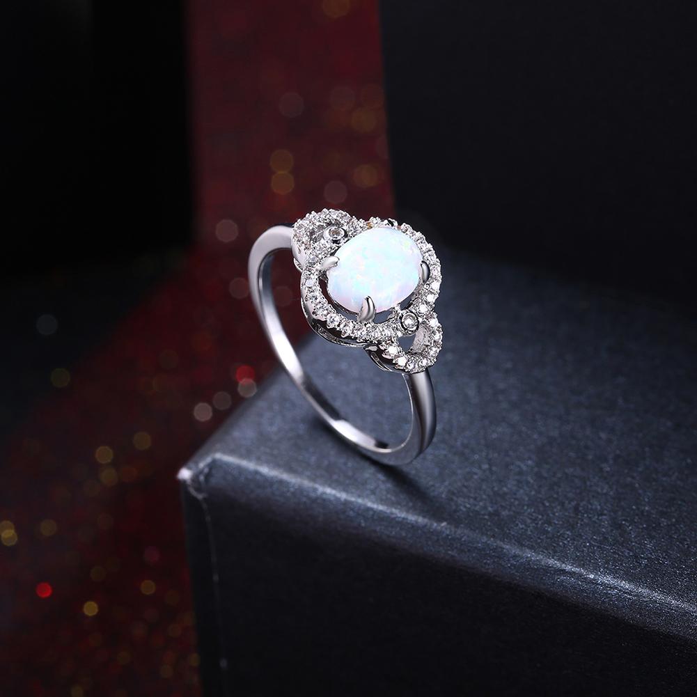 4.50 CTTW Oceanic Opal Pav'e Circular Classic Ring in Silvertone, , Riakoob Jewelry, Riakoob Jewelry  jewelryjewelry deals, swarovski crystal jewelry, groupon jewelry,, jewelry for mom,