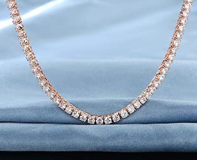 3mm Tennis Necklace with Swarovski Crystals in Rosegoldtone, Necklace, Riakoob Jewelry, Riakoob Jewelry  jewelryjewelry deals, swarovski crystal jewelry, groupon jewelry,, jewelry for mom,