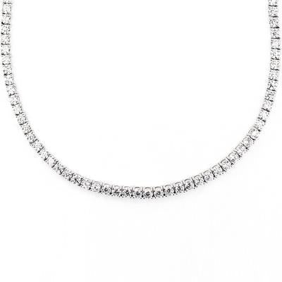 3mm Tennis Necklace with Swarovski Crystals in  Silvertone, Necklace, Riakoob Jewelry, Riakoob Jewelry  jewelryjewelry deals, swarovski crystal jewelry, groupon jewelry,, jewelry for mom,