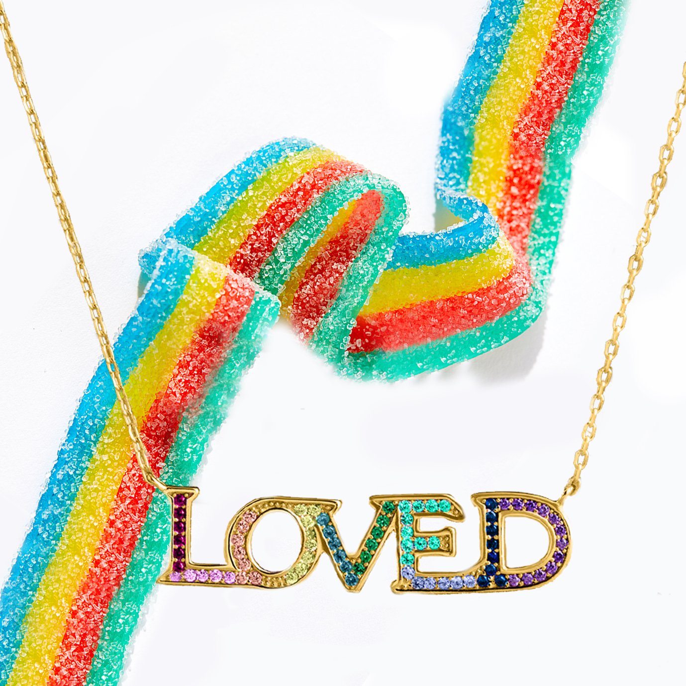 Goldtone Rainbow Swarovski Elements Pendant Necklace, , Riakoob Jewelry, Riakoob Jewelry  jewelryjewelry deals, swarovski crystal jewelry, groupon jewelry,, jewelry for mom,