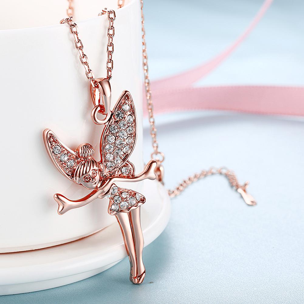 Rosegoldtone Swarovski Elements Flying Angel Necklace, , Riakoob Jewelry, Riakoob Jewelry  jewelryjewelry deals, swarovski crystal jewelry, groupon jewelry,, jewelry for mom,