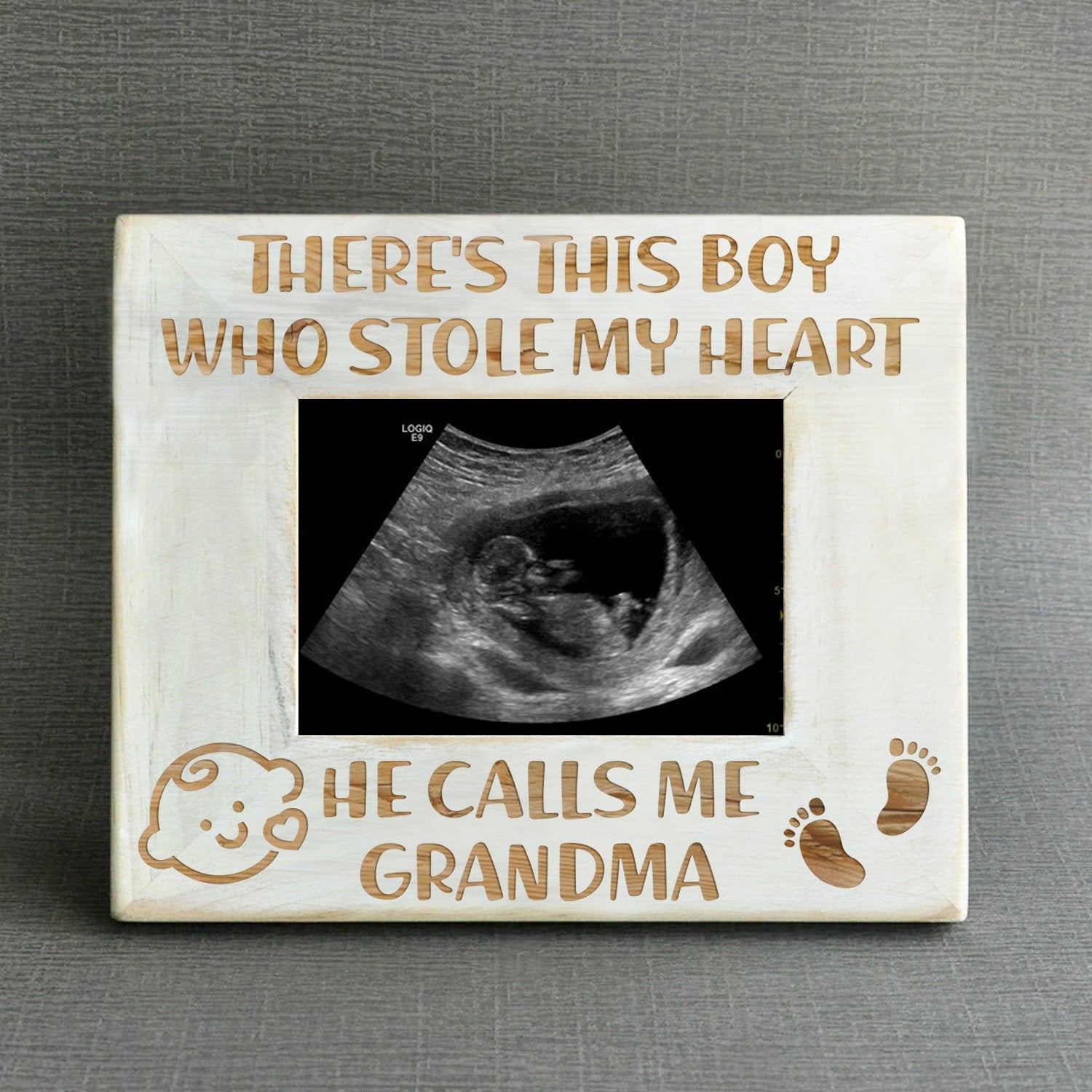 GRANDSON GRANDMA - STOLE MY HEART - WOOD FRAME