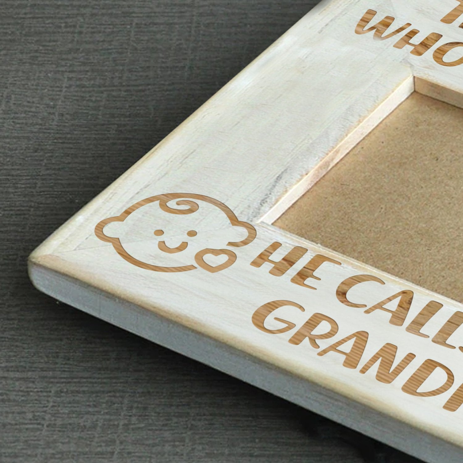 GRANDSON GRANDPA - STOLE MY HEART - WOOD FRAME