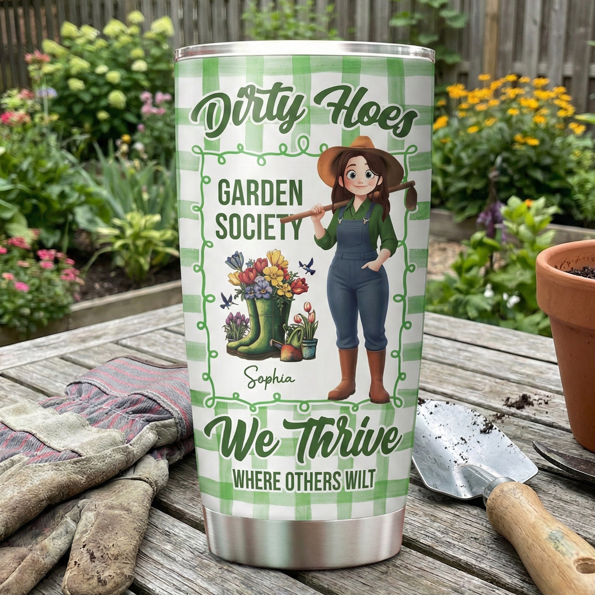 Garden Hoes Social Club Hydrated & Hella Inappropriate - Personalized Tumbler Cup