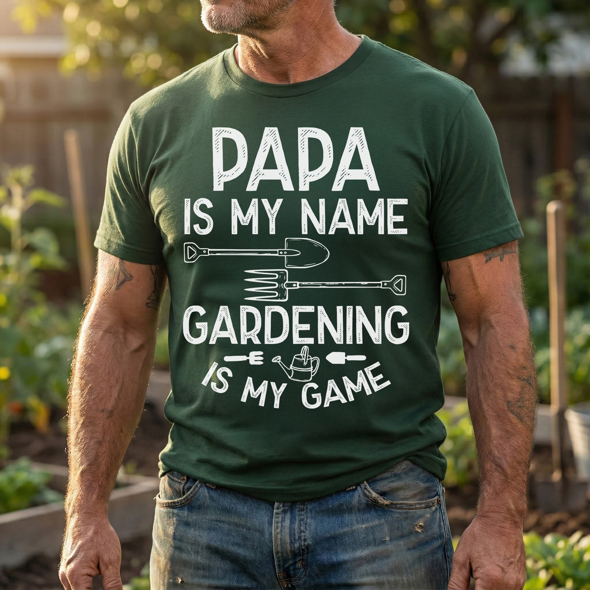Gardening Is My Game Gift For Grandpa, Papa - Personalized Shirt