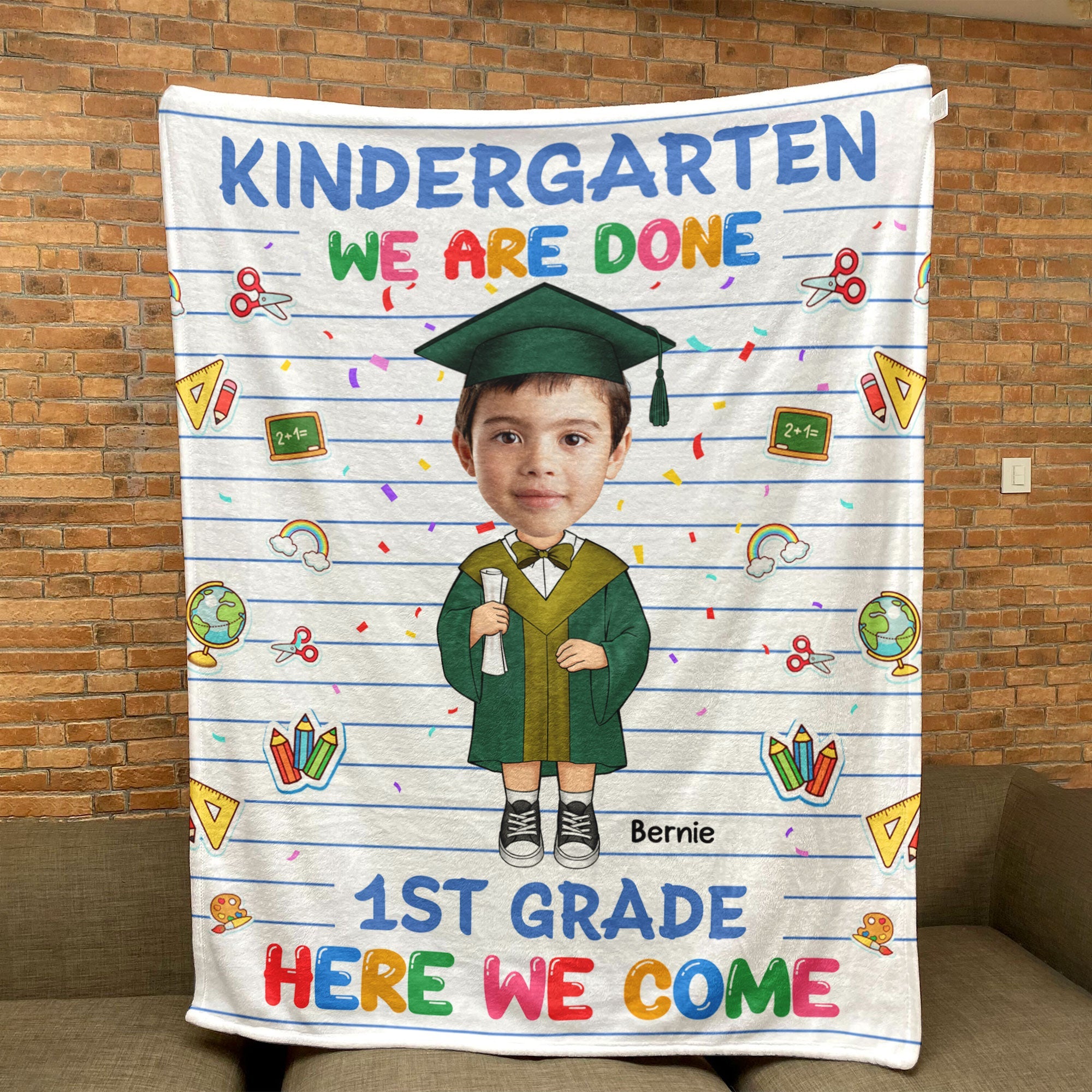Gifts For Kids In Graduation - Personalized Kid Photo Blanket