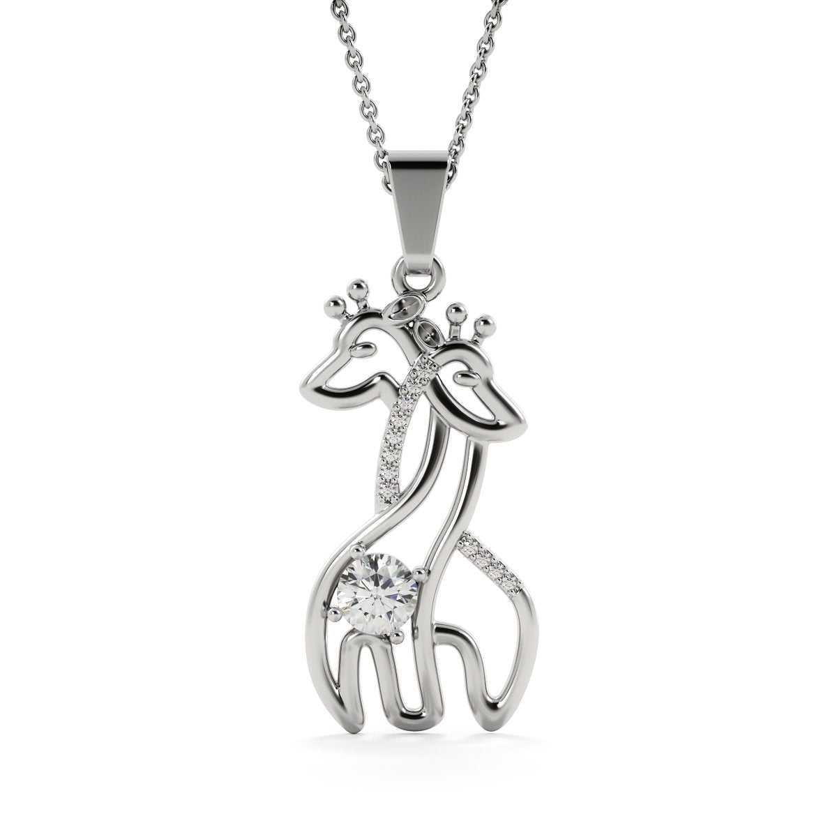 Christmas Graceful Love Giraffe Necklace Gift For Daughter with Message Card & Box-A Loves Gift