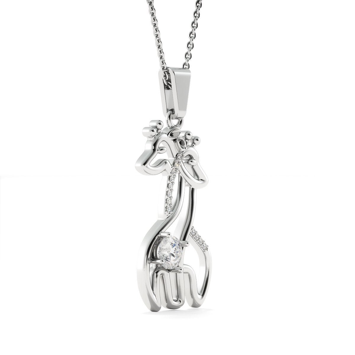 Christmas Graceful Love Giraffe Necklace Gift For Daughter with Message Card & Box-A Loves Gift