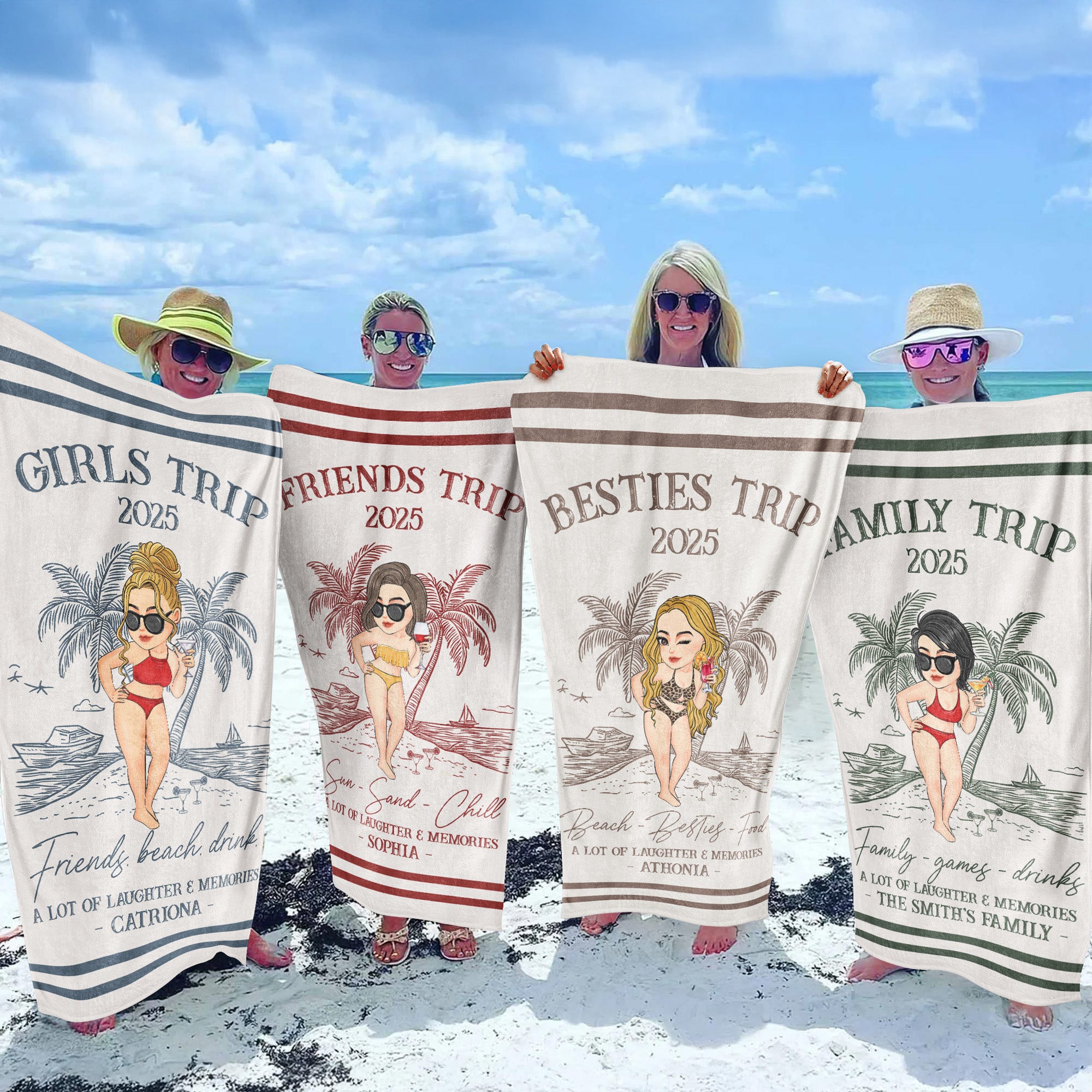 Girls Trip Summer - Personalized Quick-Dry Beach Towel