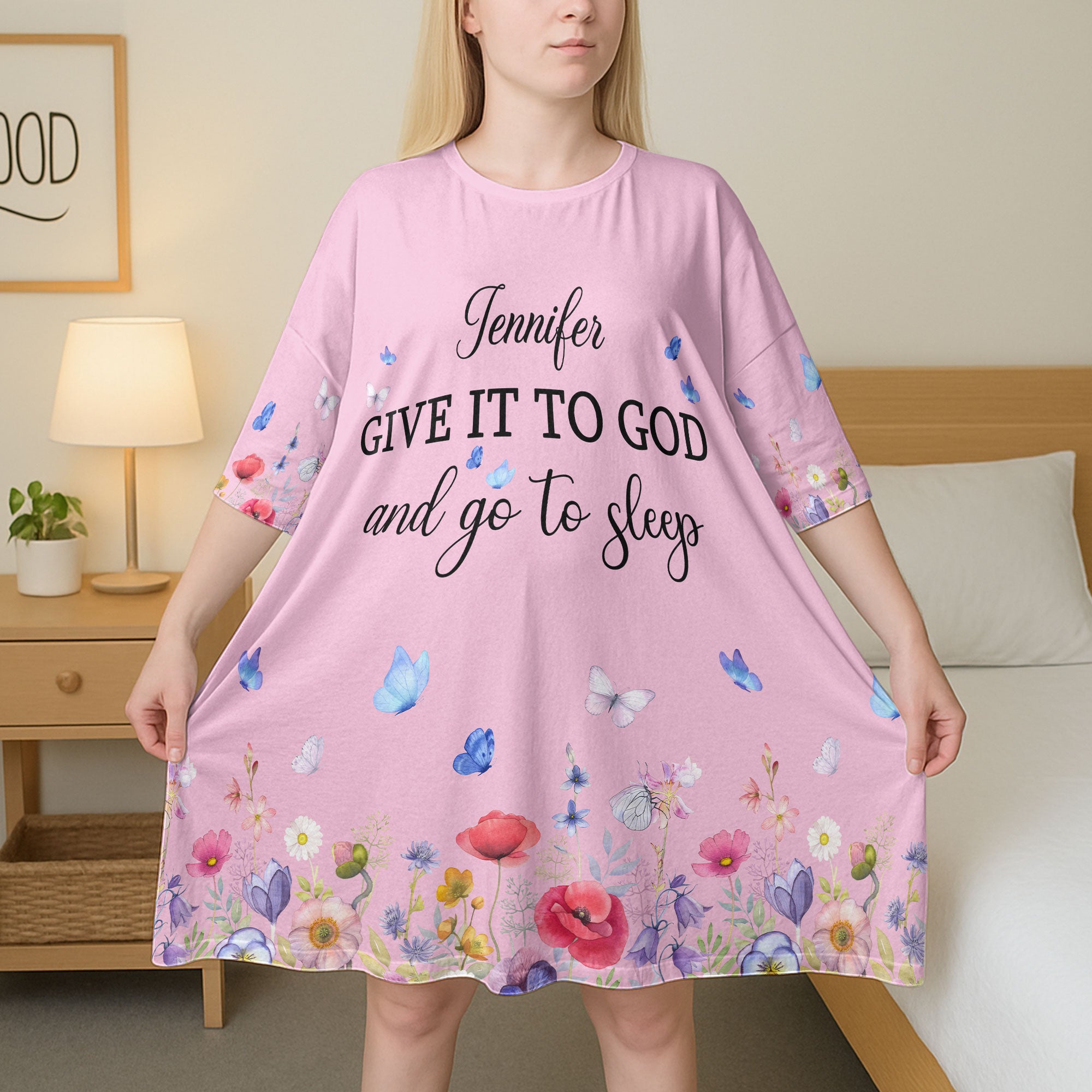 Give It To God And Go To Sleep - Personalized Sleep Tee