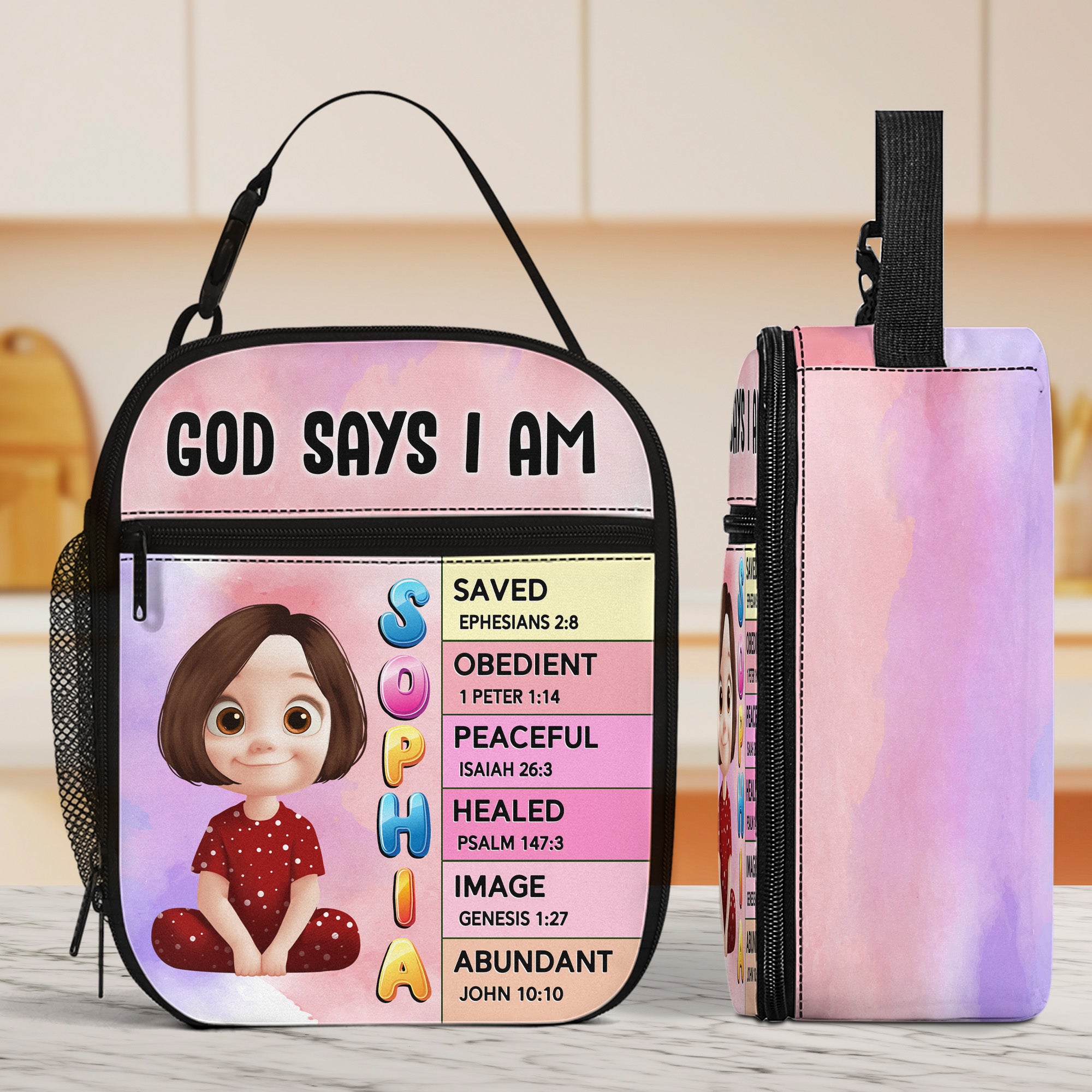 God Says I Am - Personalized Lunch Bag