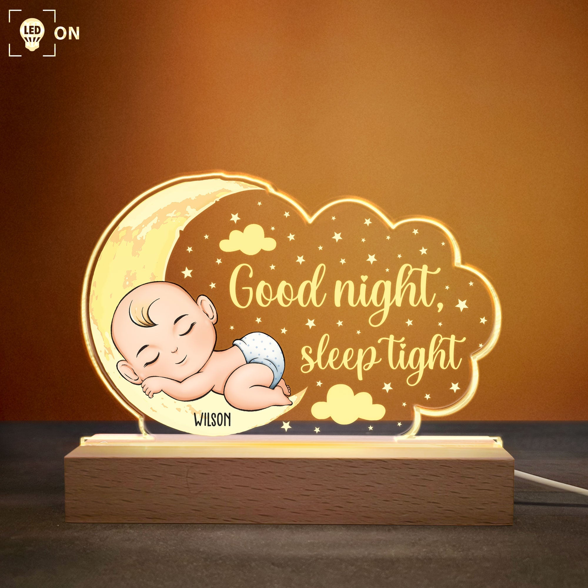 Good Night Sleep Tight - Personalized LED Light