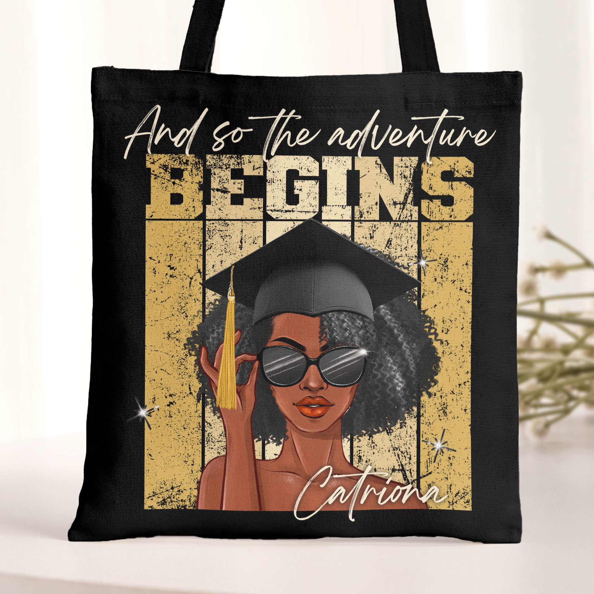 Graduation And So The Adventure Begins - Personalized Tote Bag