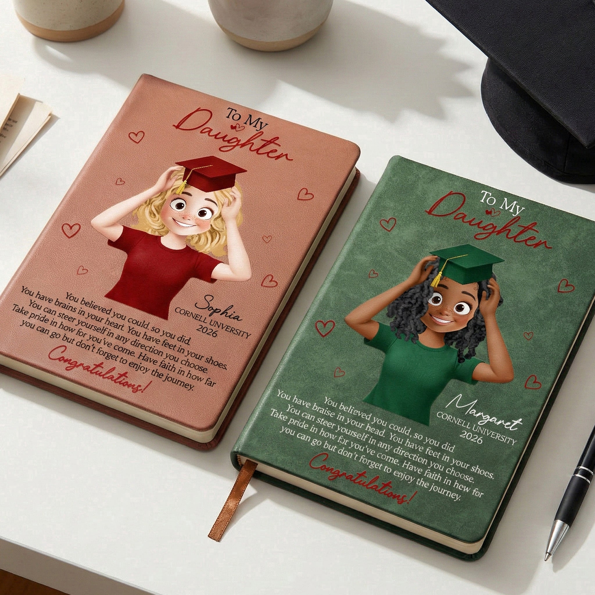 Graduation You Believed You Could So You Did New Version - Personalized Leather Journal