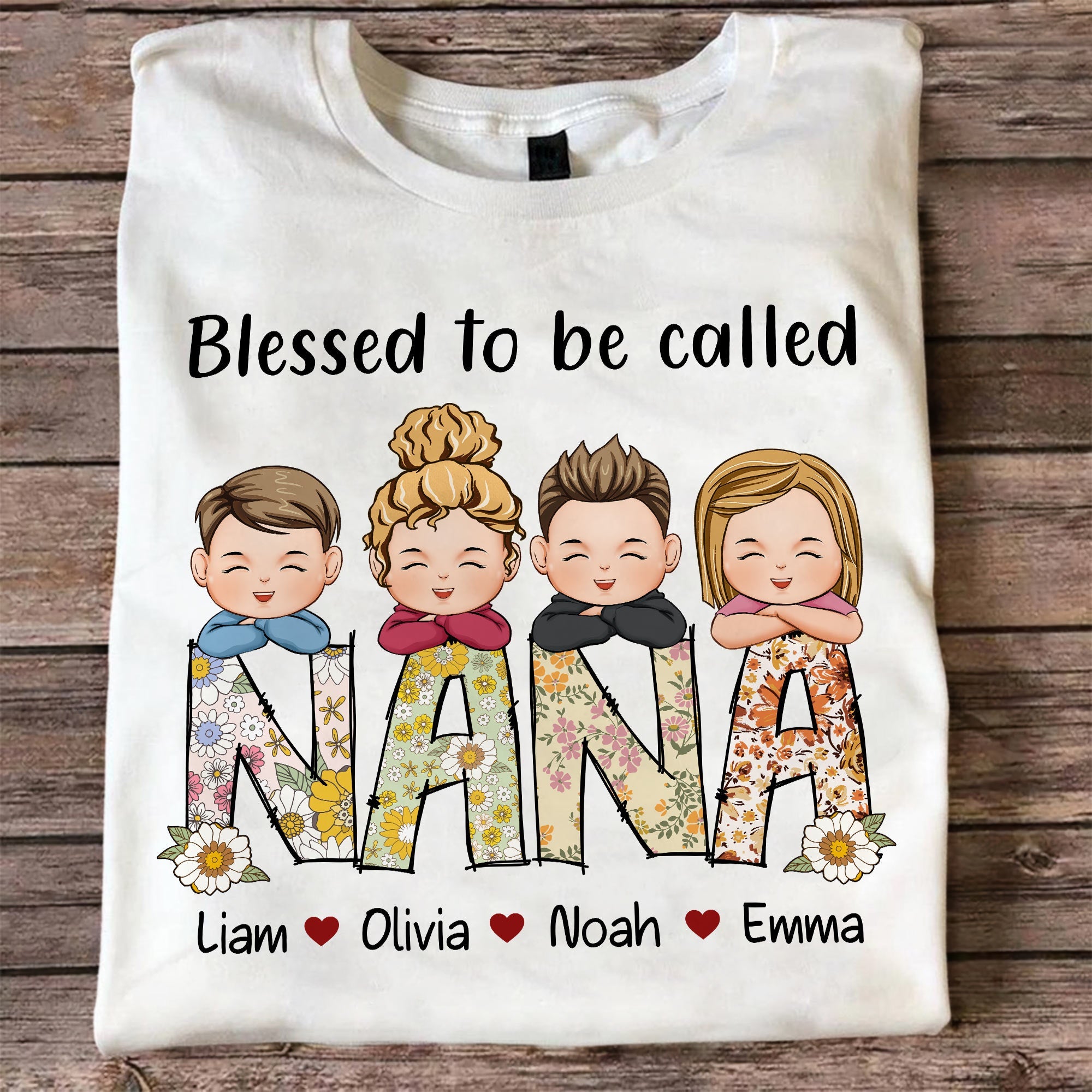 Grandma, Love You - Personalized Shirt