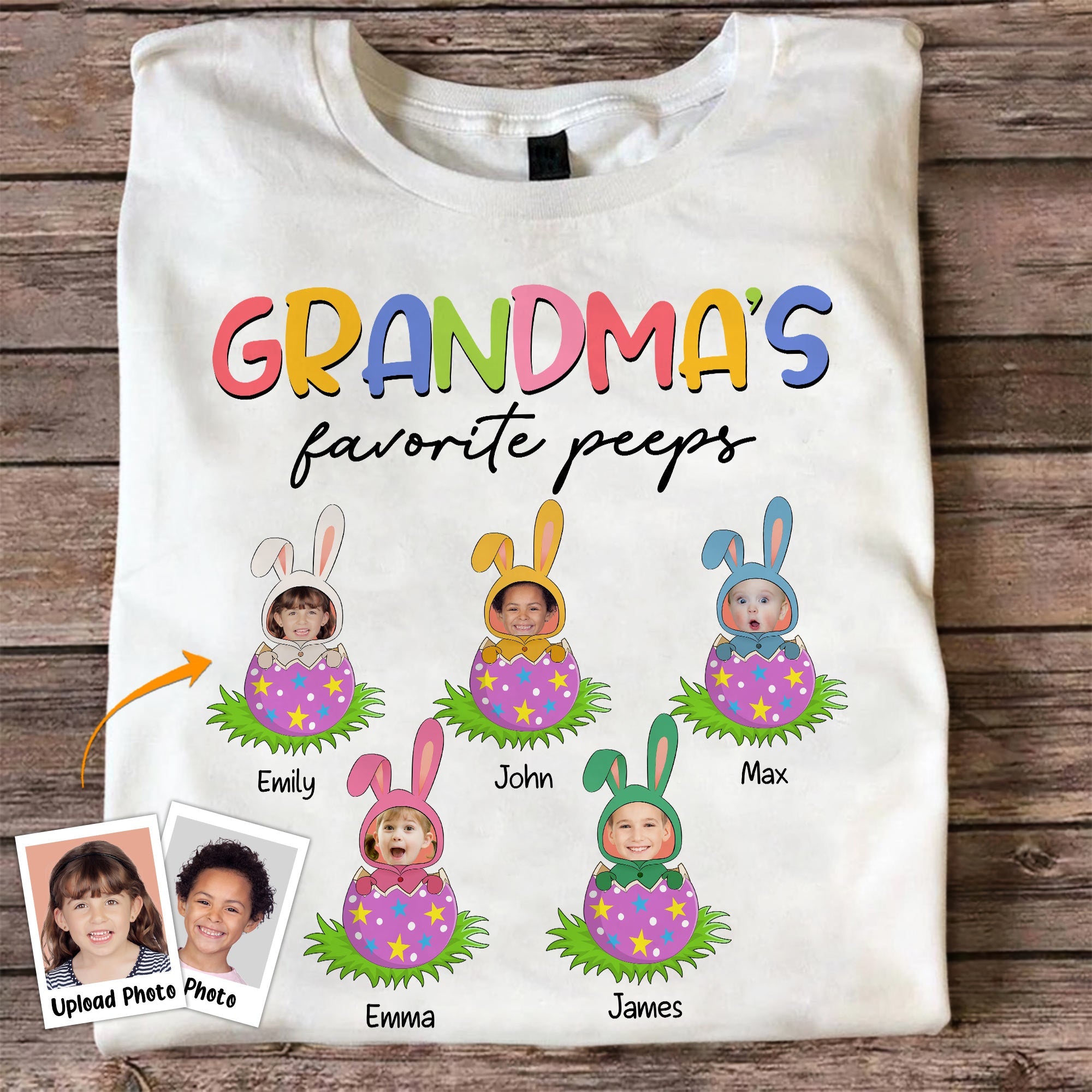 Grandma's Favorite Peeps - Personalized Photo Shirt