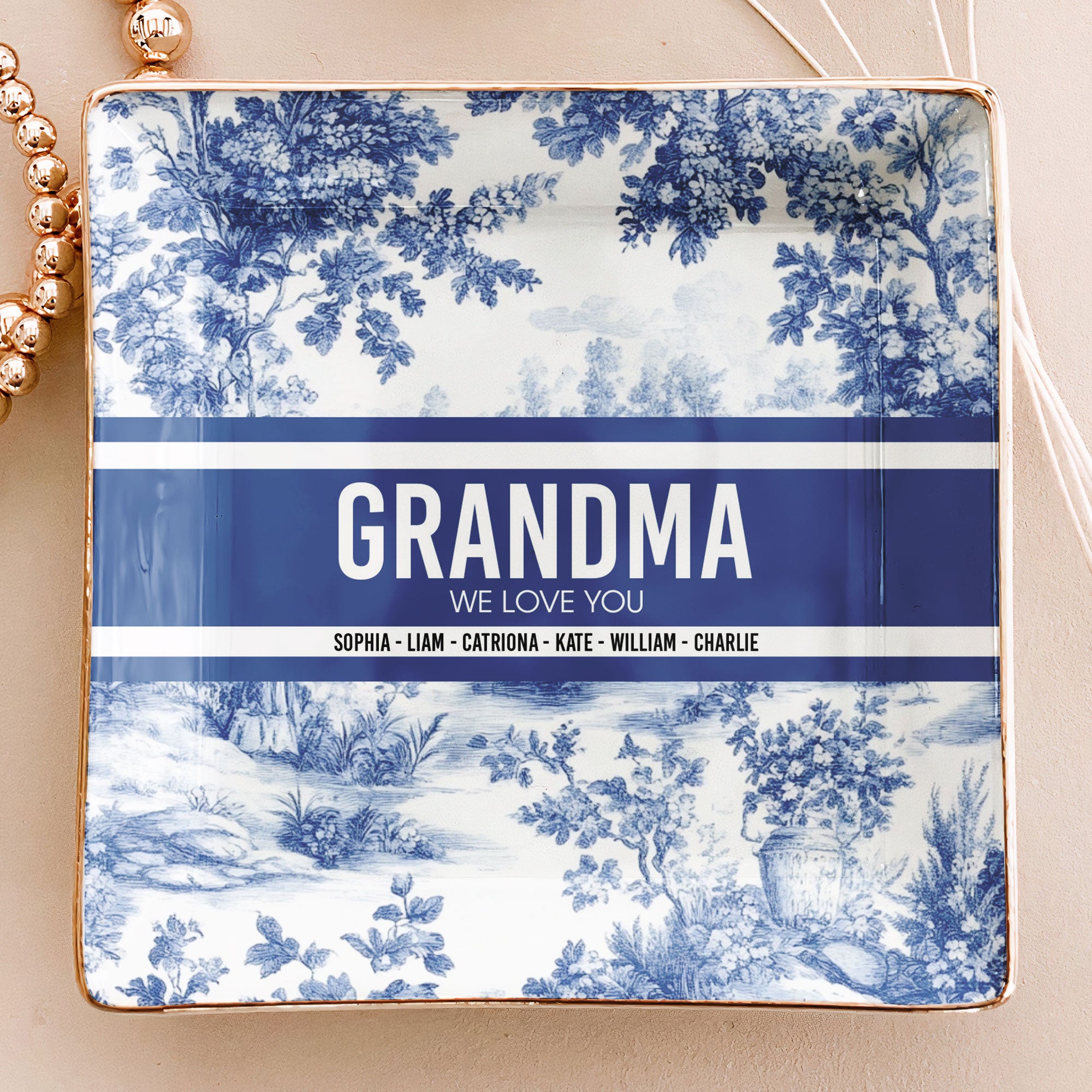 Grandma We Love You - Personalized Jewelry Dish