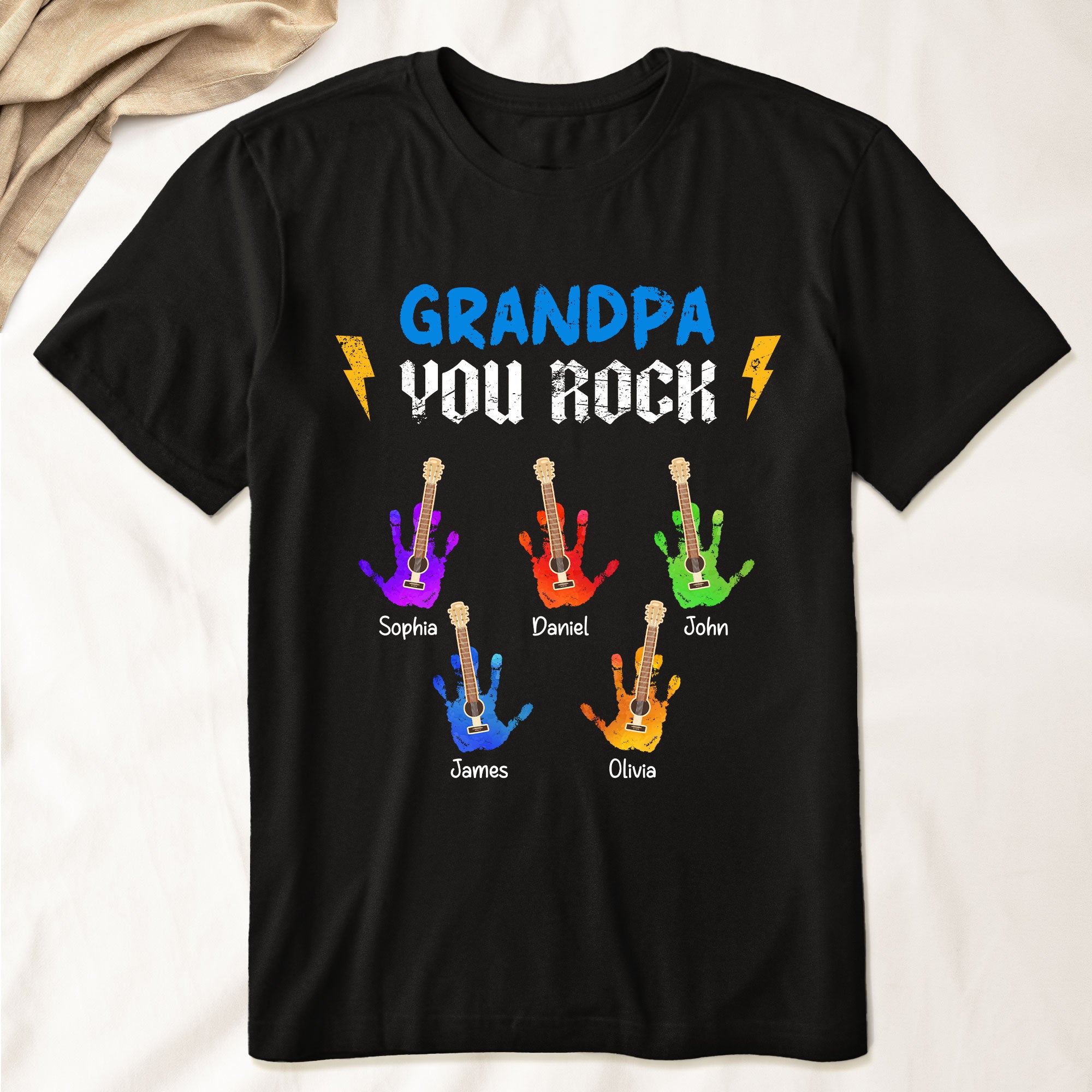 Grandpa You Rock - Personalized Shirt - Gift For Grandpa