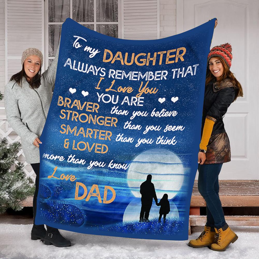 Custom Blanket To My Daughter Blanket - Gift For Daughter - Fleece Blanket-A Loves Gift