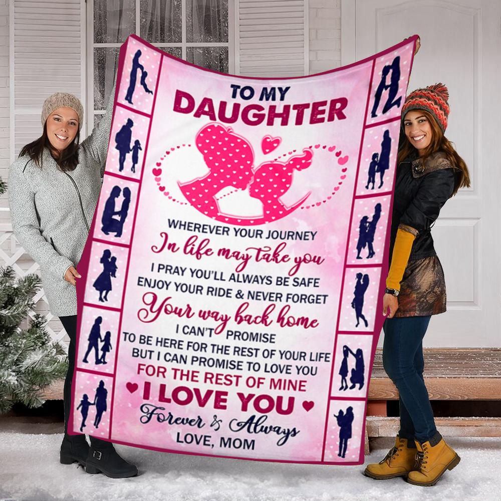 Custom Blankets To My Daughter Blanket - Perfect Gift For Daughter - Fleece Blanket-A Loves Gift