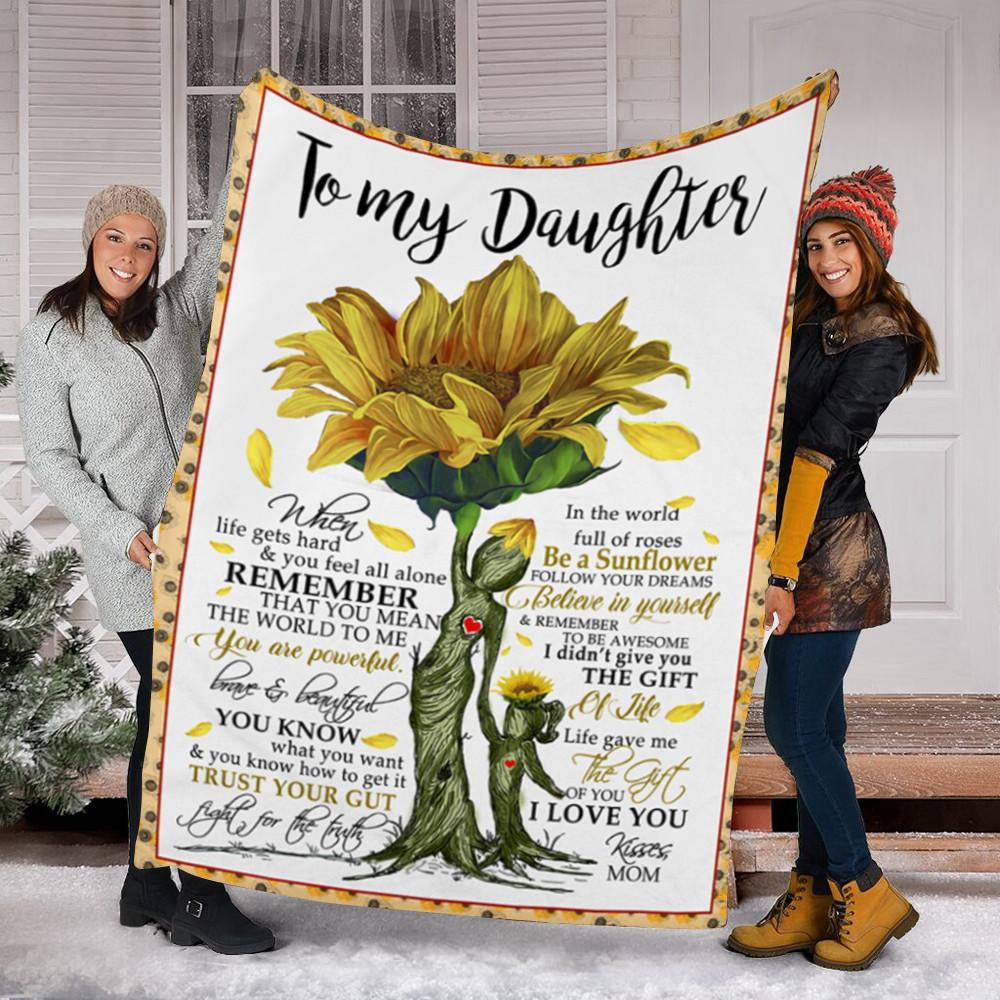 Custom Blankets To My Daughter Blanket - Perfect gift for Daughter - Fleece Blanket-A Loves Gift