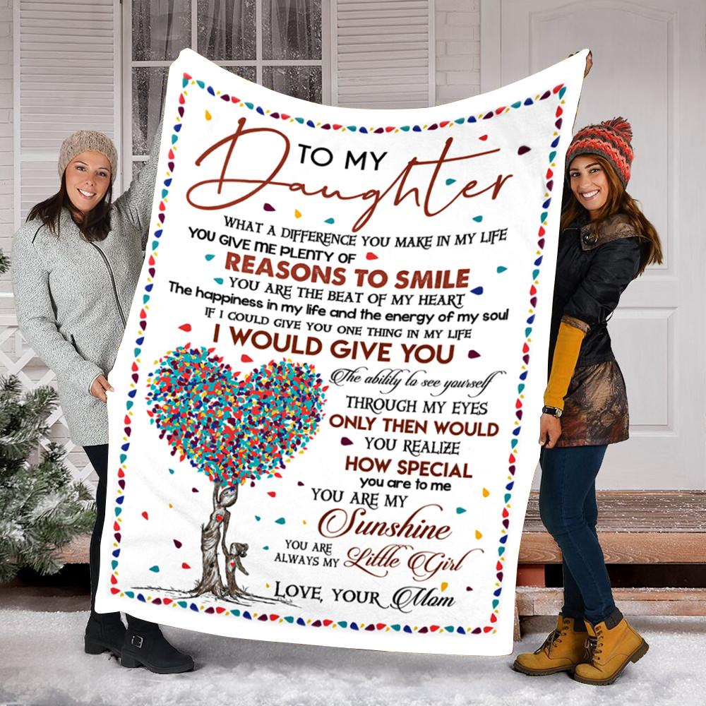 Custom Blanket To My Daughter Blanket - Gift For Daughter - Fleece Blanket-A Loves Gift