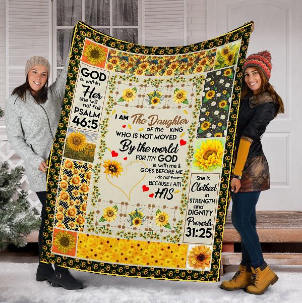 Custom Blanket Sunflower Blanket - Perfect Gift For Daughter - Fleece Blanket-A Loves Gift