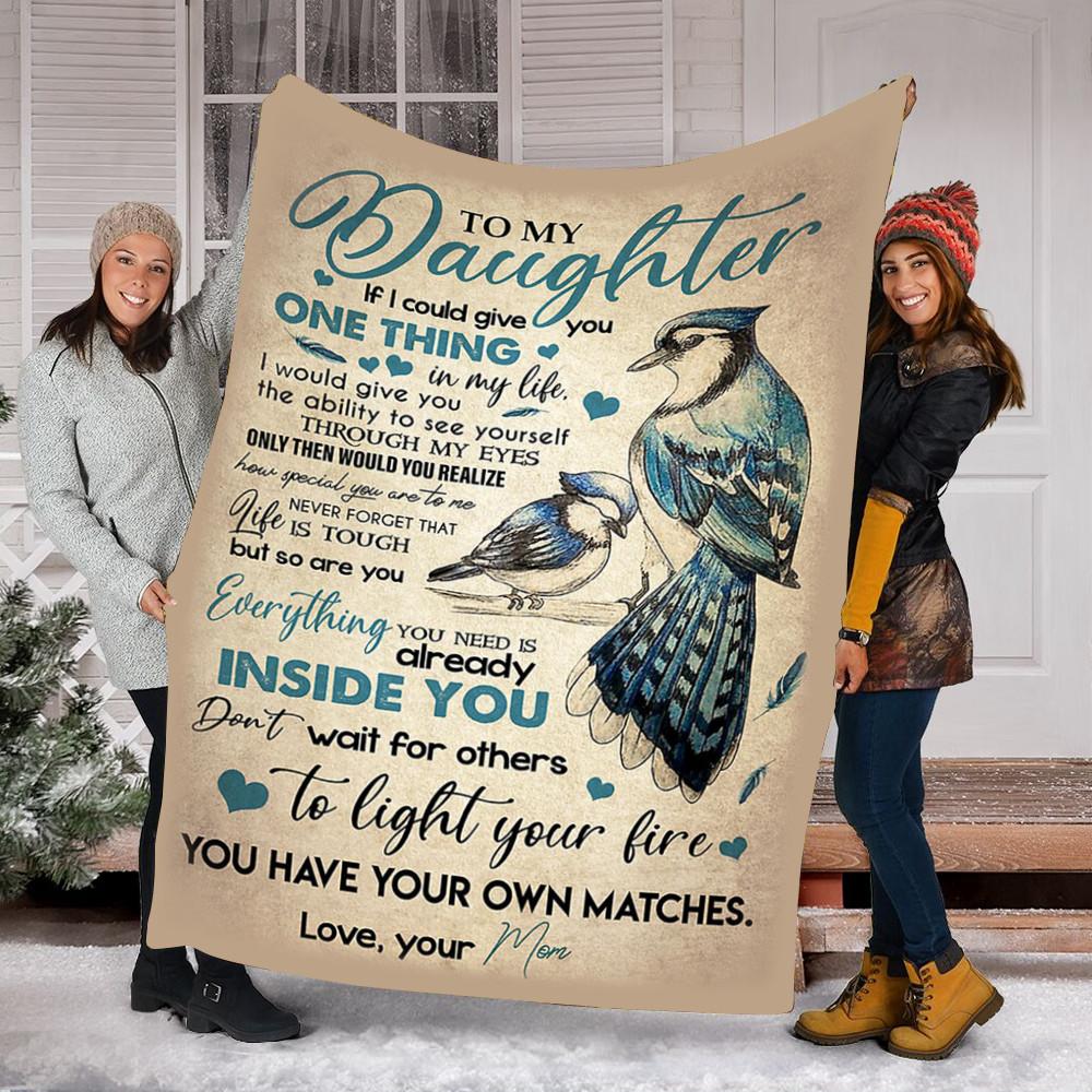 Custom Blanket To My Daughter Blanket - Gift For Daughter - Fleece Blanket-A Loves Gift
