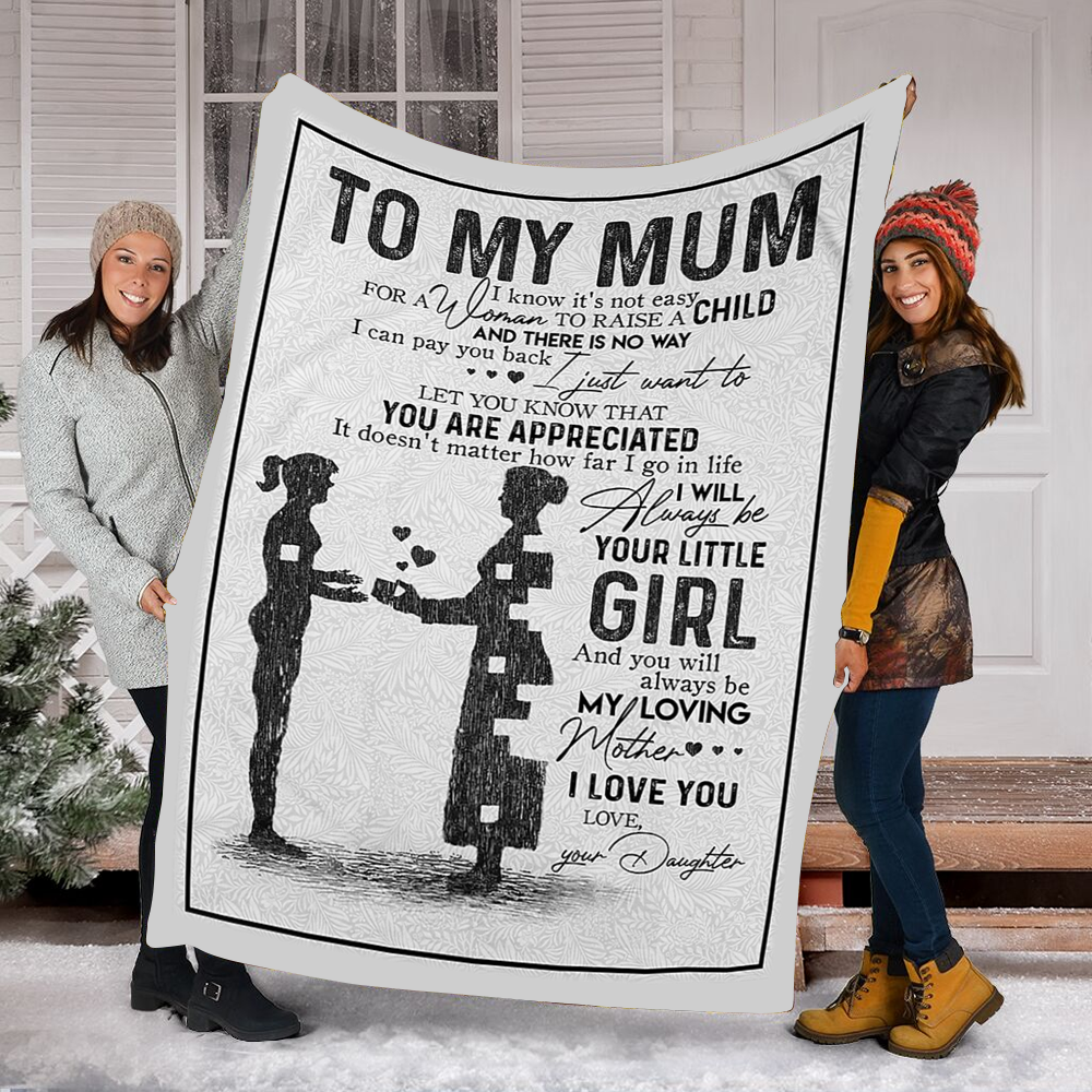Customs Blanket To My Mum Blanket - Perfect Gift For Mom - Fleece Blanket-A Loves Gift