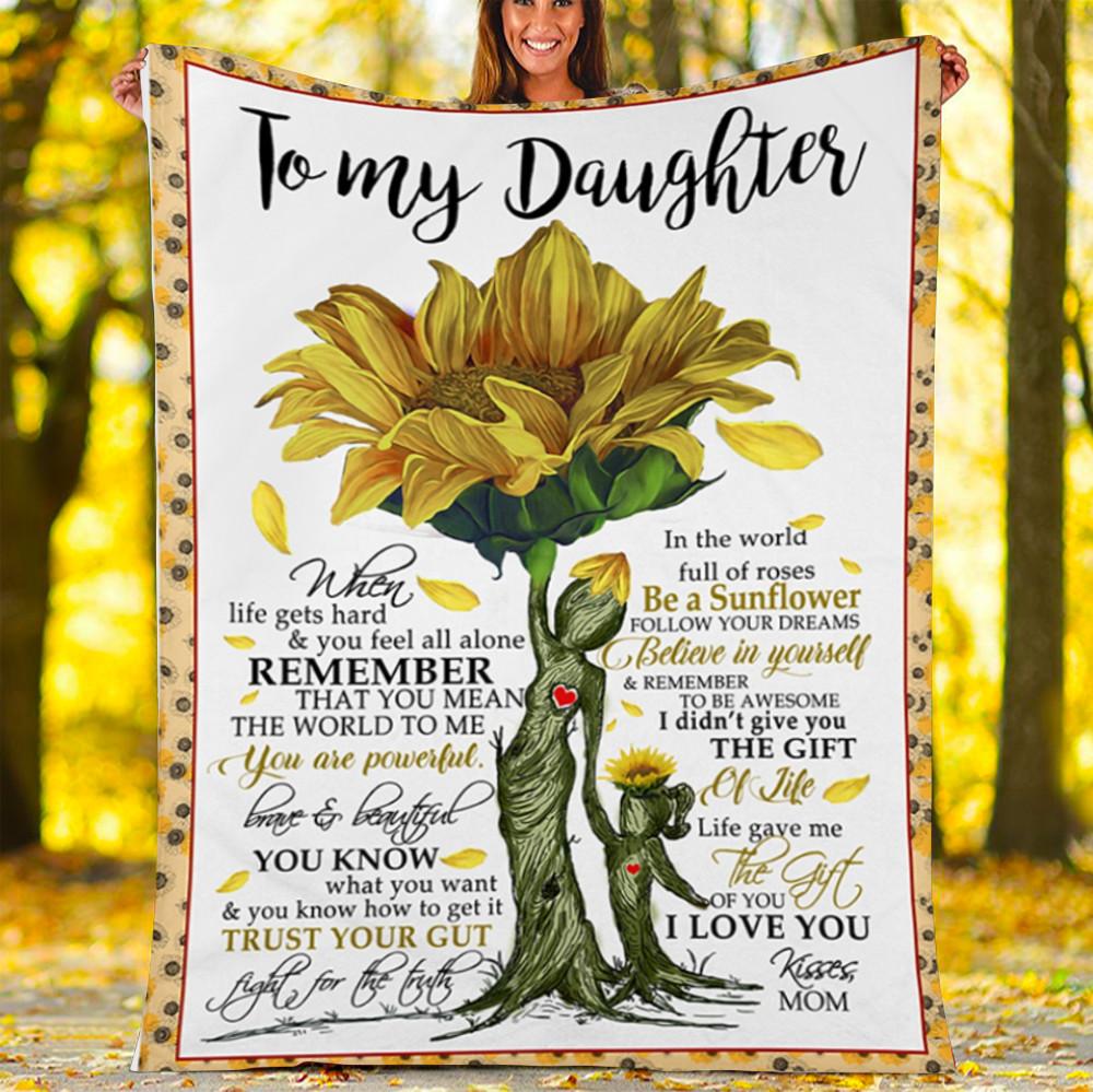 Custom Blankets To My Daughter Blanket - Perfect gift for Daughter - Fleece Blanket-A Loves Gift