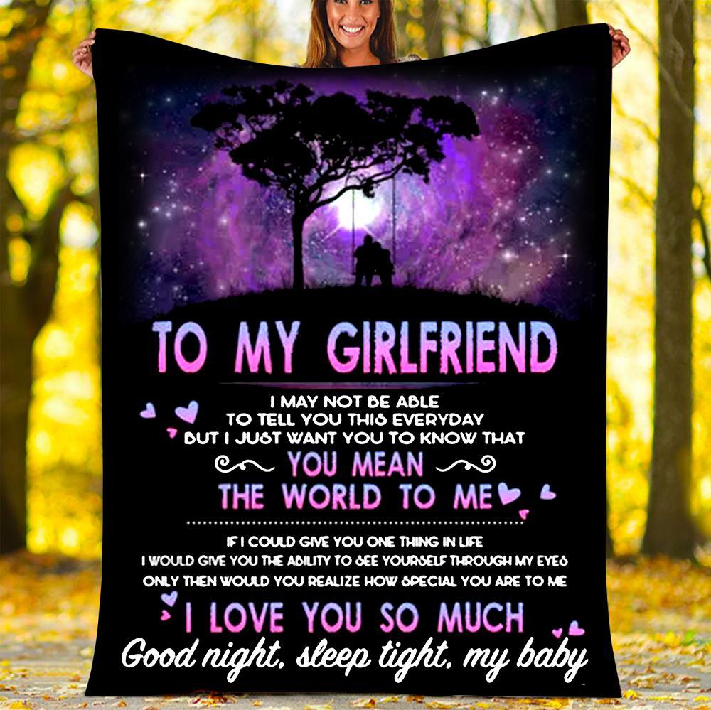 Custom Blankets To My Girlfriend - Gift for Girlfriend - Fleece Blanket-A Loves Gift