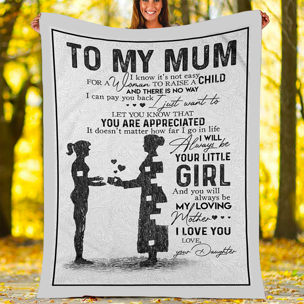Customs Blanket To My Mum Blanket - Perfect Gift For Mom - Fleece Blanket-A Loves Gift