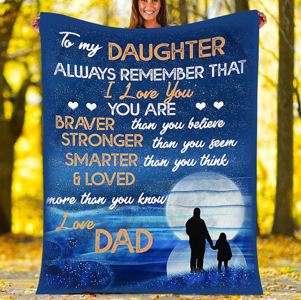 Custom Blanket To My Daughter Blanket - Gift For Daughter - Fleece Blanket-A Loves Gift