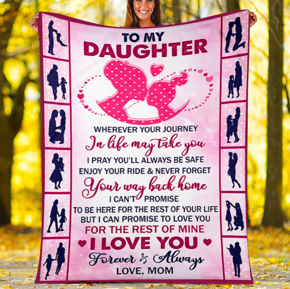 Custom Blankets To My Daughter Blanket - Perfect Gift For Daughter - Fleece Blanket-A Loves Gift
