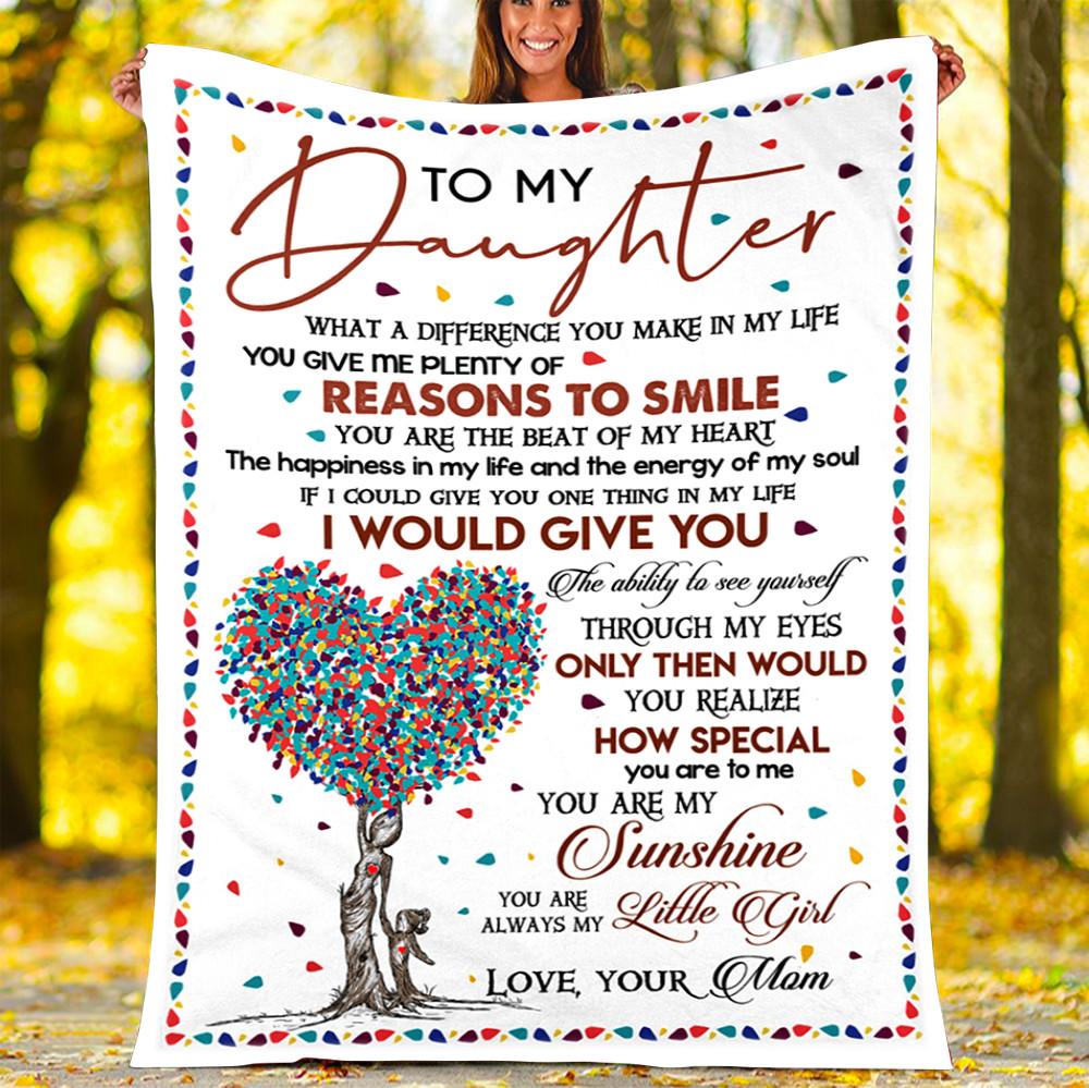 Custom Blanket To My Daughter Blanket - Gift For Daughter - Fleece Blanket-A Loves Gift