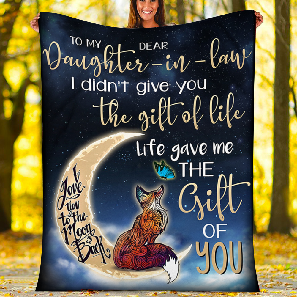 Customs Blanket To My Dear Daughter-In-Law Blanket - Fleece Blanket-A Loves Gift