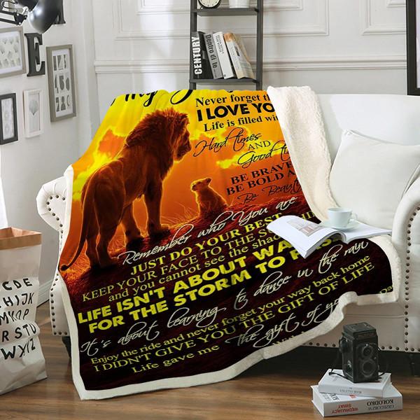 Lion Custom Blankets - Perfect Gift For Daughter - Fleece Blanket-A Loves Gift