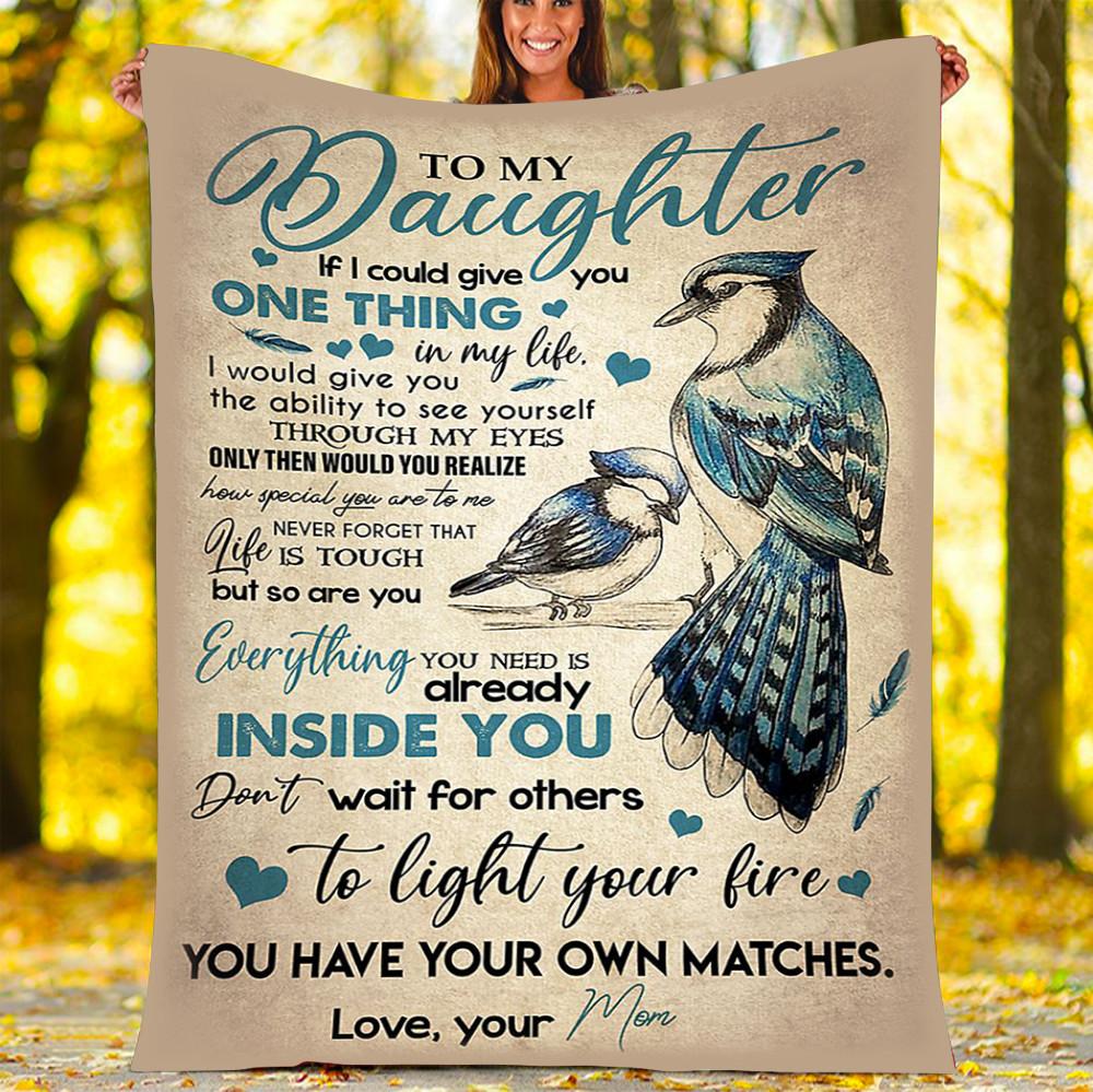 Custom Blanket To My Daughter Blanket - Gift For Daughter - Fleece Blanket-A Loves Gift