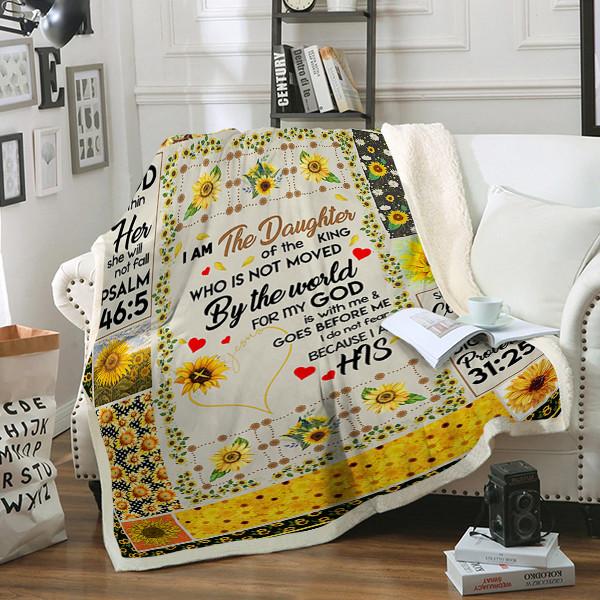 Custom Blanket Sunflower Blanket - Perfect Gift For Daughter - Fleece Blanket-A Loves Gift