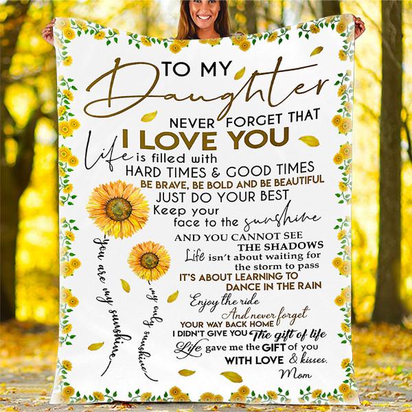 Custom Blankets To My Daughter Blanket - Perfect Gift For Daughter - Fleece Blanket-A Loves Gift