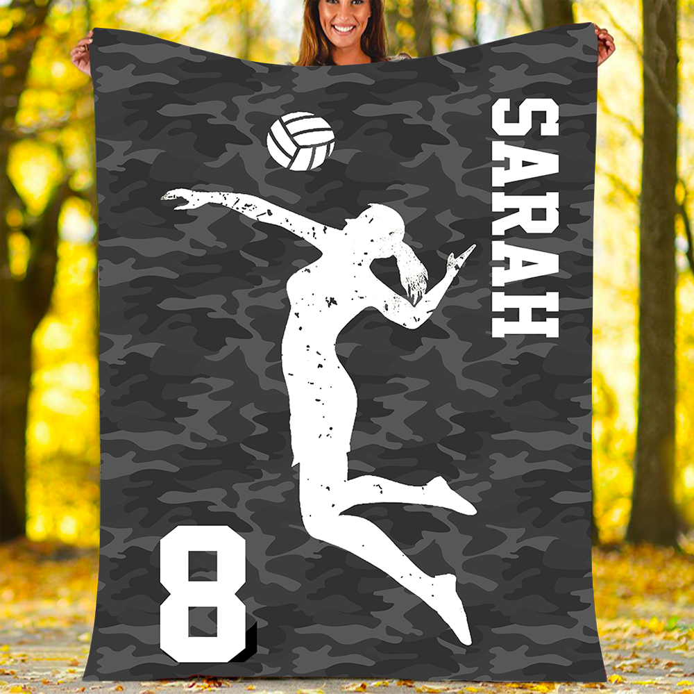 Custom Blankets Volleyball Personalized Name Blanket - Fleece Blanket-A Loves Gift