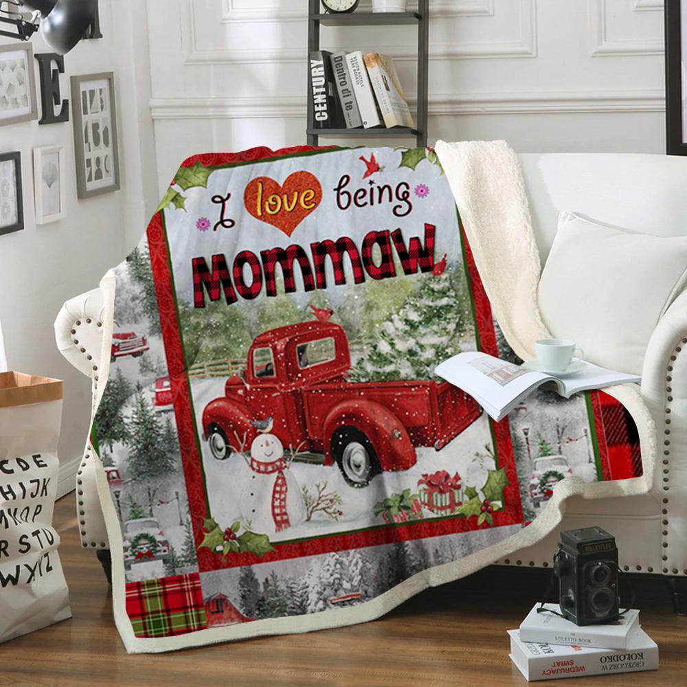 Custom Blankets - Mommaw Christmas Blanket Xmas - Fleece Blanket-A Loves Gift