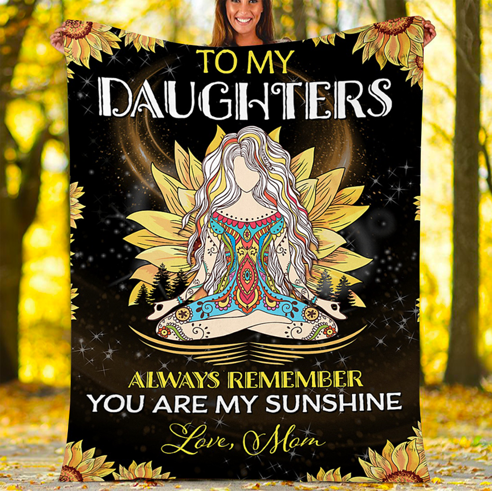 Custom Blankets Yoga Blanket - Perfect Gift For Daughter - Fleece Blanket-A Loves Gift