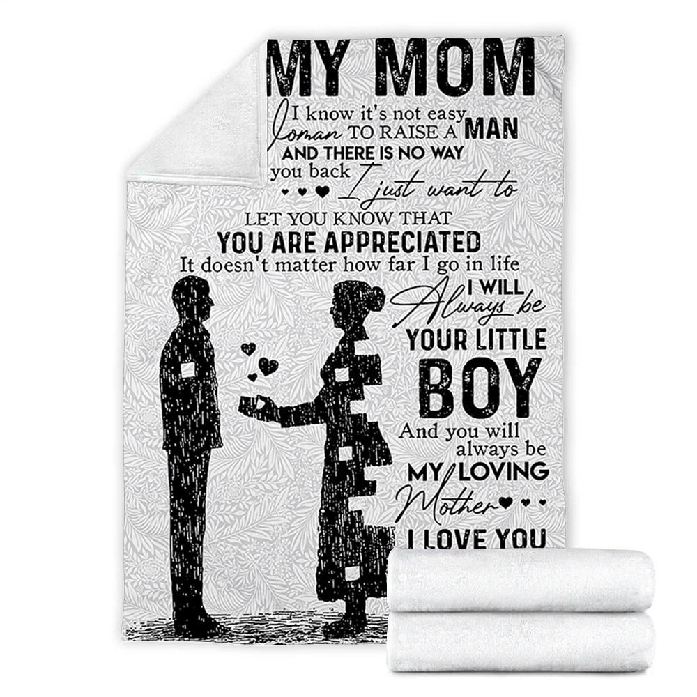 Custom Blanket To My Mom Blanket - Gift For Mom - Fleece Blanket-A Loves Gift