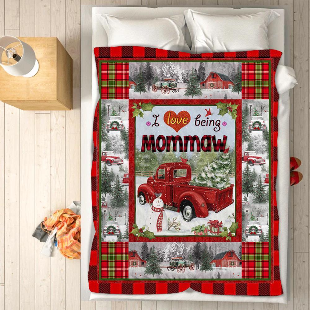 Custom Blankets - Mommaw Christmas Blanket Xmas - Fleece Blanket-A Loves Gift
