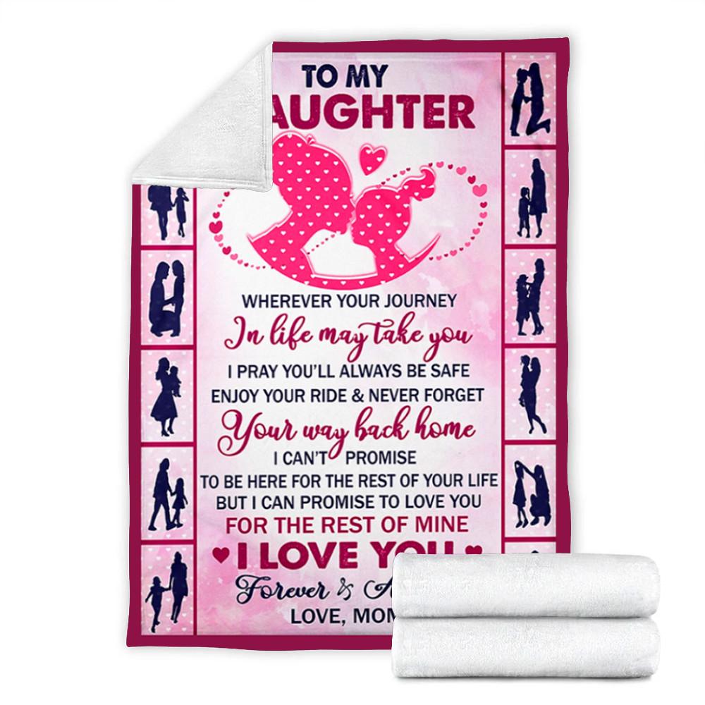 Custom Blankets To My Daughter Blanket - Perfect Gift For Daughter - Fleece Blanket-A Loves Gift
