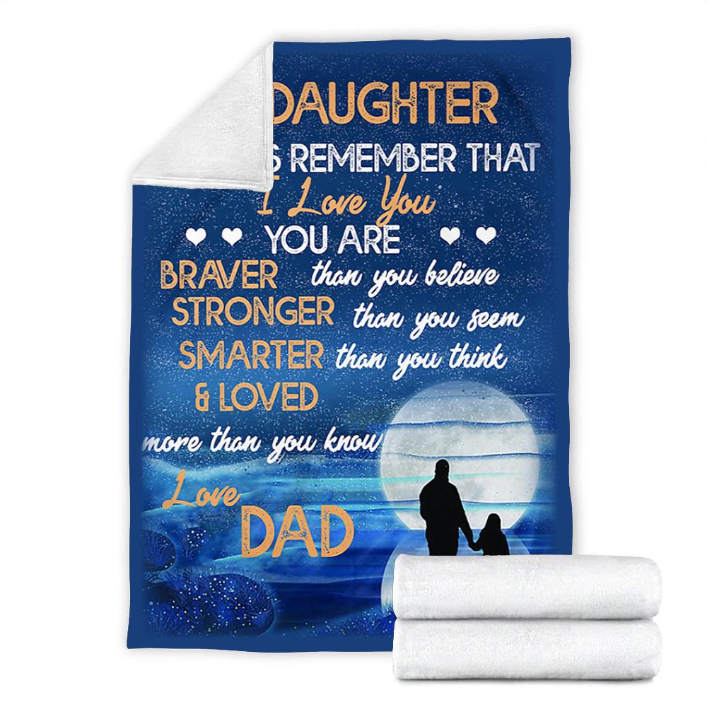 Custom Blanket To My Daughter Blanket - Gift For Daughter - Fleece Blanket-A Loves Gift