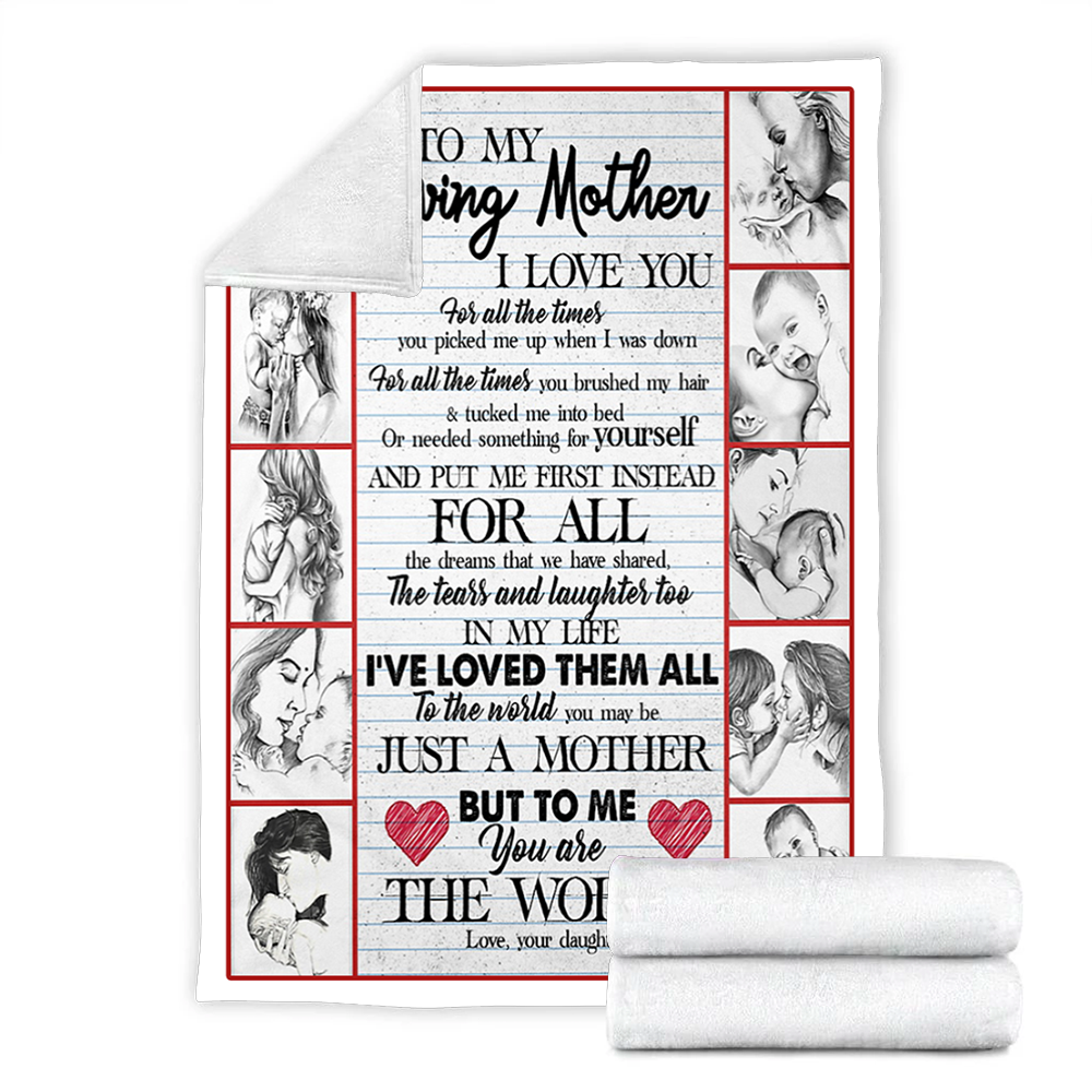 Customs Blanket To My Loving Mother Blanket - Perfect Gift For Mom - Fleece Blanket-A Loves Gift
