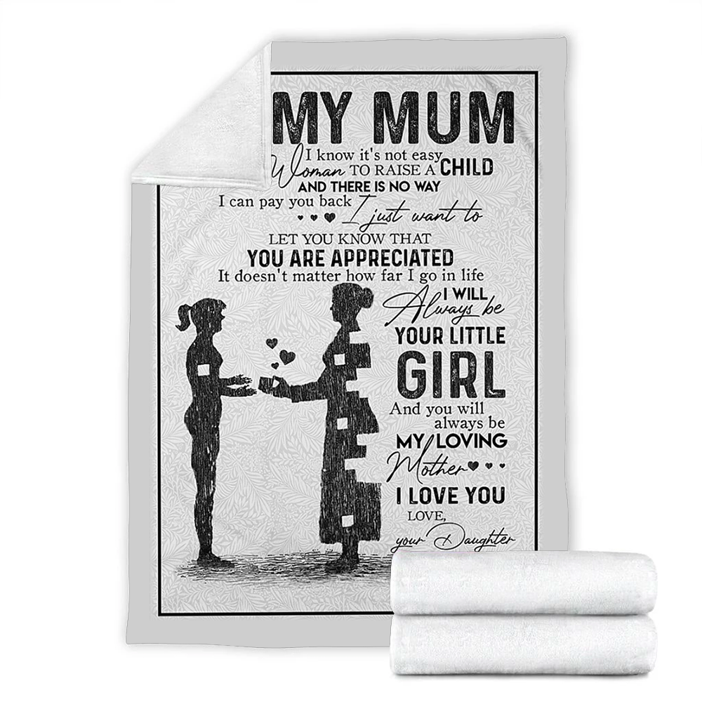 Customs Blanket To My Mum Blanket - Perfect Gift For Mom - Fleece Blanket-A Loves Gift