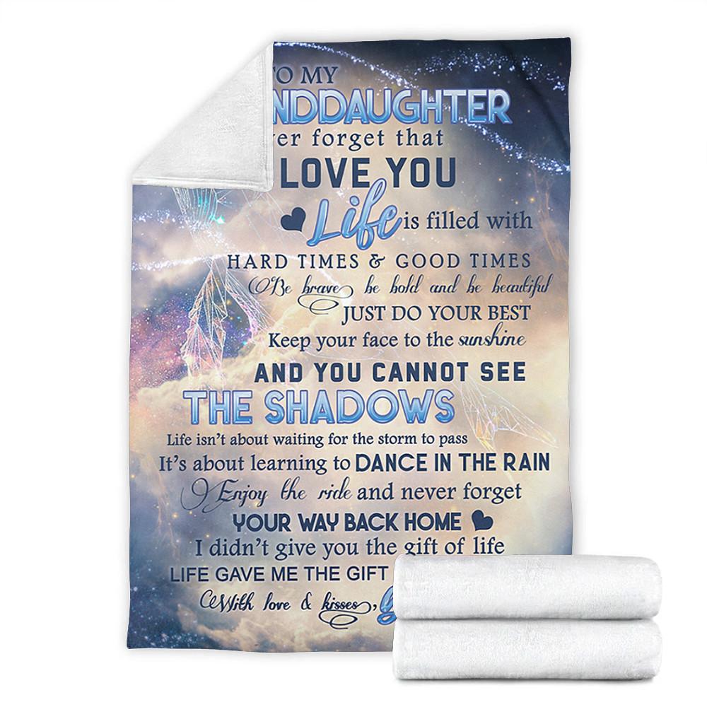 Custom Blanket To My Granddaughter Blanket - Fleece Blanket-A Loves Gift